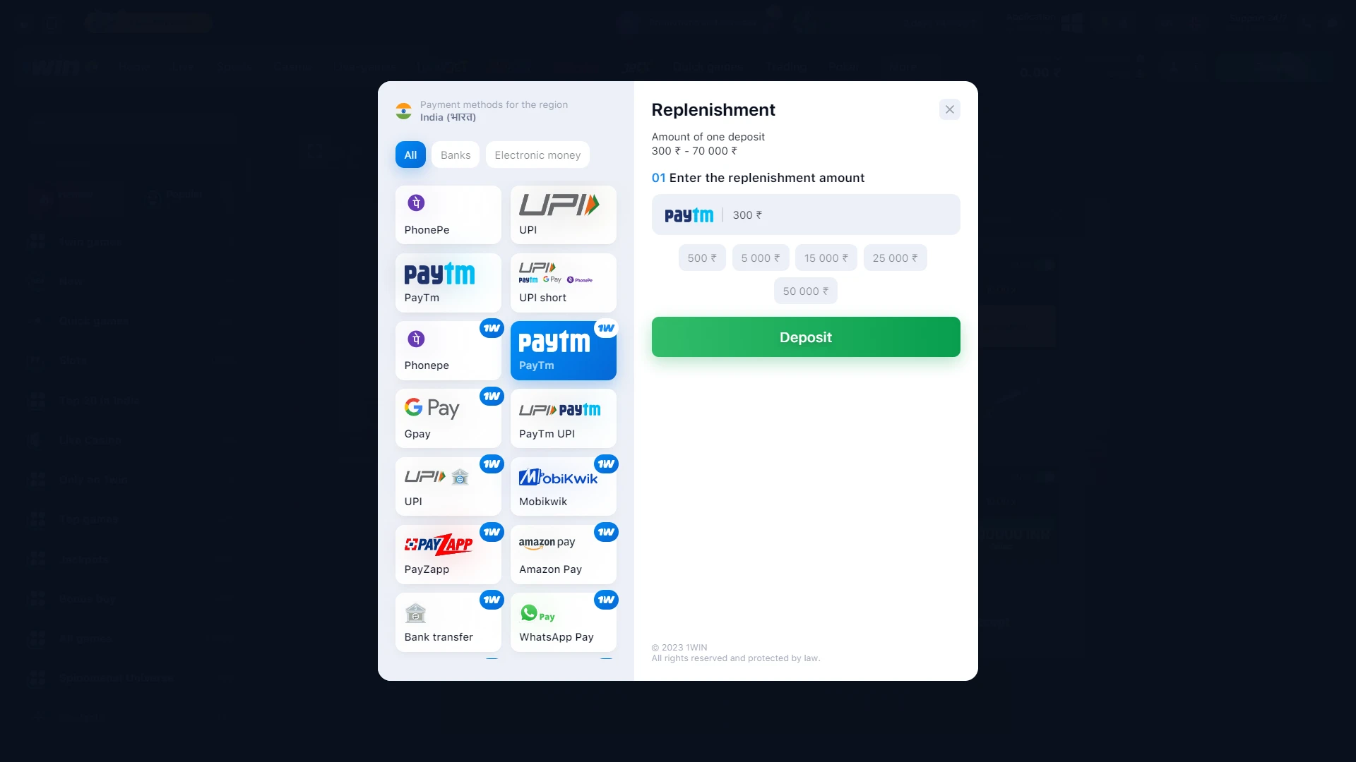 Make a deposit to play JetX.